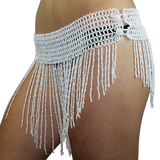 Beaded Elastic Waist Rave Belly Dance Skirt