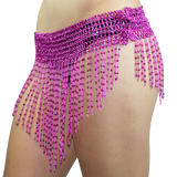 Beaded Elastic Waist Rave Belly Dance Skirt