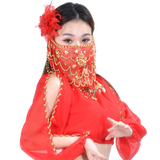 BellyLady Belly Dance Tribal Face Veil With Beads