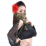 BellyLady Belly Dance Tribal Face Veil With Beads