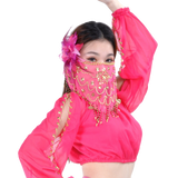 BellyLady Belly Dance Tribal Face Veil With Beads