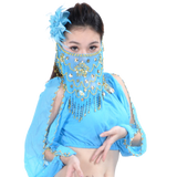 BellyLady Belly Dance Tribal Face Veil With Beads