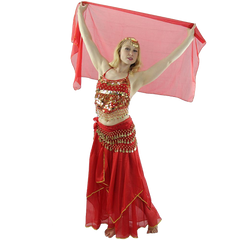 Red Pepper 5-Piece Belly Dance Costume