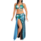 Turquoise Sequined Feather