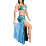 Turquoise Sequined Feather