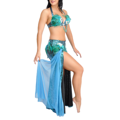 Turquoise Sequined Feather