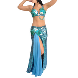 Turquoise Sequined Feather