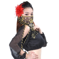 BellyLady Belly Dance Tribal Face Veil With Beads
