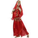 Red Pepper 5-Piece Belly Dance Costume